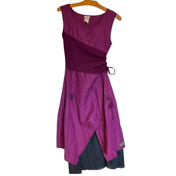 Matilda Jane Grape Ekaterina Dress Purple Patchwork Handkerchief Hem Peasant S - Picture 1 of 12